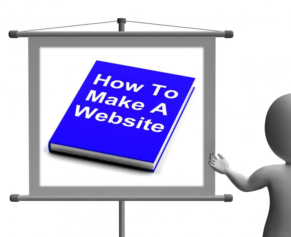 Free Image of How To Make A Website Book Sign Shows Web Design 