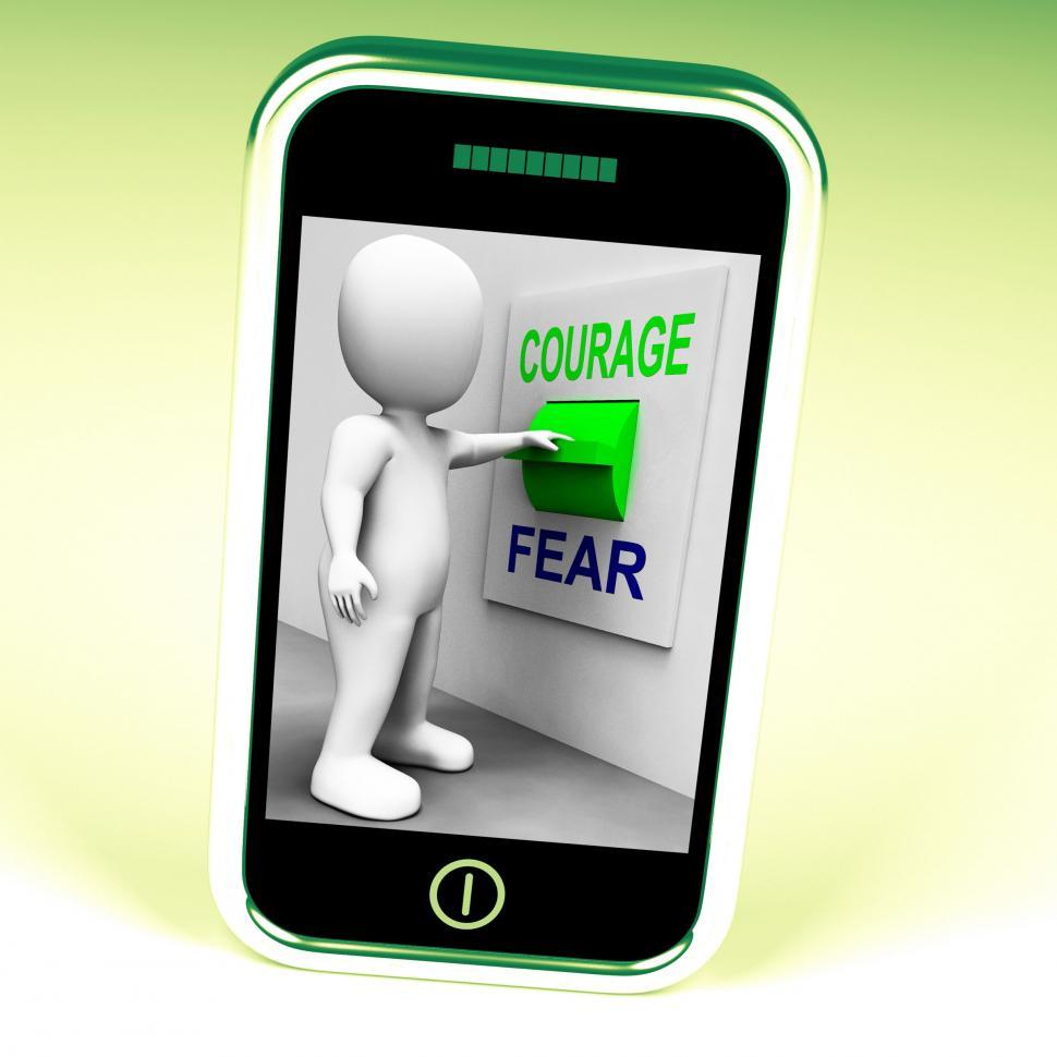 Free Image of Courage Fear Switch Shows Afraid Or Courageous 
