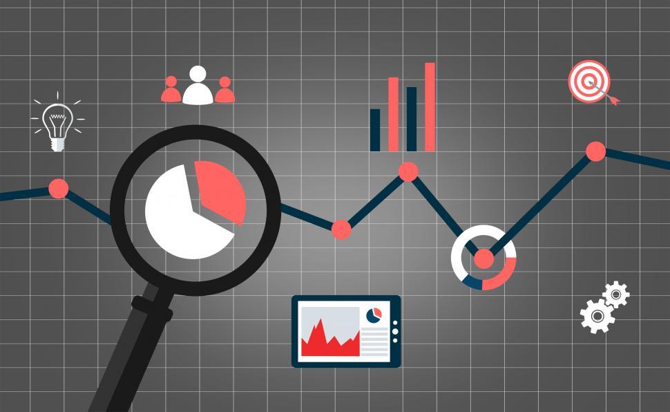 Free Image of Web analytics concept with data icons 