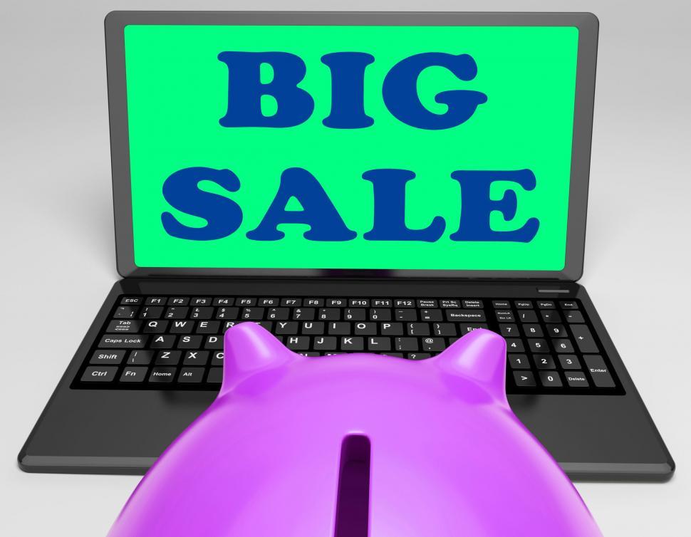 Free Image of Big Sale Laptop Means Online Specials And Clearance 