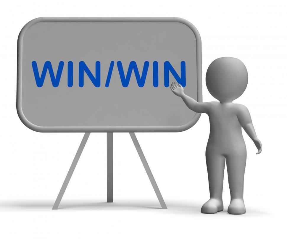 Free Image of Win Win Whiteboard Showing Strategy Benefits Both 