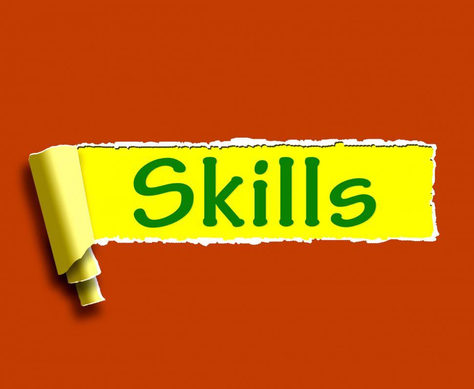 Free Image of Skills Word Shows Training And Learning On Web 