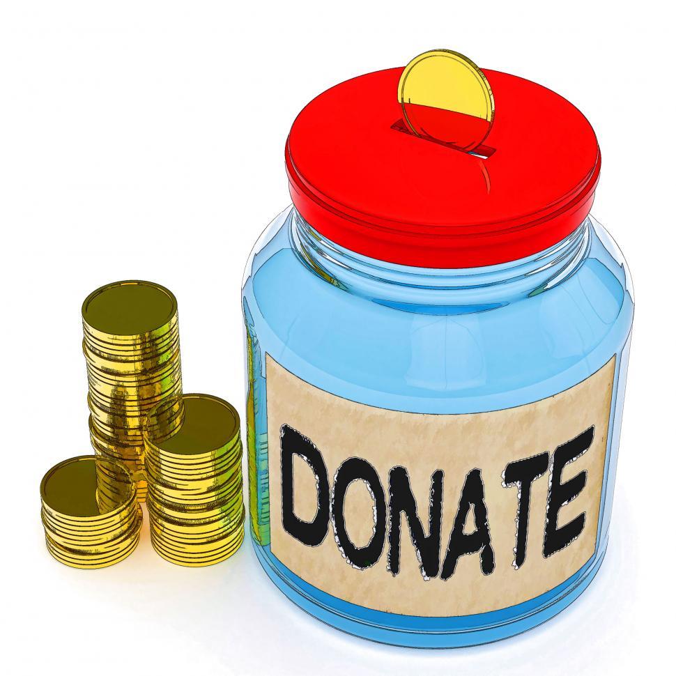 Free Image of Donate Jar Means Fundraiser Charity Or Giving 