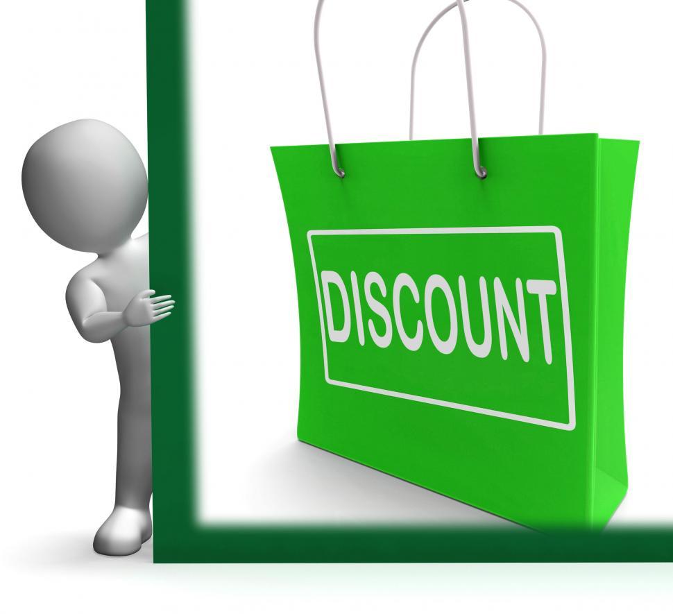 Free Image of Discount Shopping Sign Means Cut Price Or Reduce 