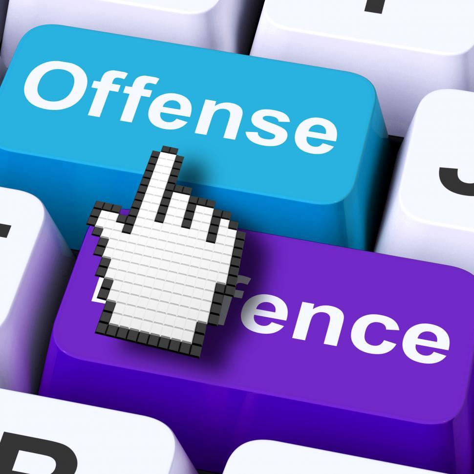 Free Image of Offense Aggressive Computer Shows Attack Or Defend 