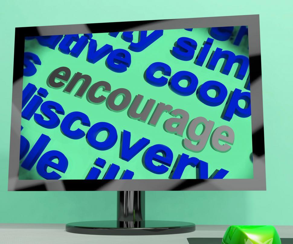 Free Image of Encourage Word Screen Means Motivation Inspiration And Support 