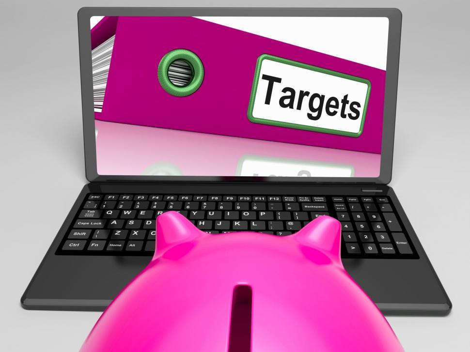 Free Image of Targets Laptop Means Aims Objectives And Goal setting 