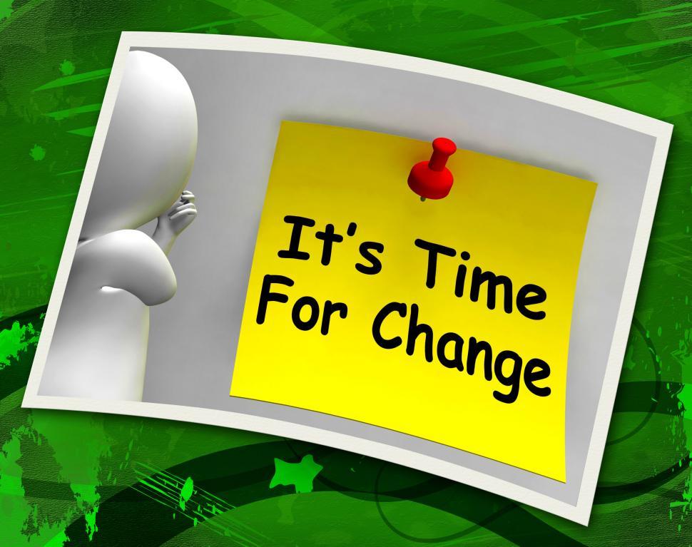 Free Image of Its Time For Change Photo Means Revise Reset Or Transform 