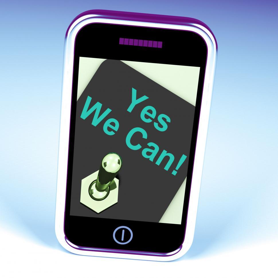 Free Image of Yes We Can Switch Shows Motivate Encourage Success 