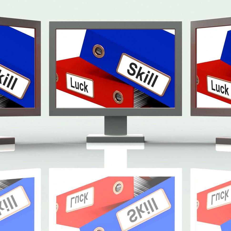 Free Image of Skill And Luck Folders Show Expertise Or Chance 