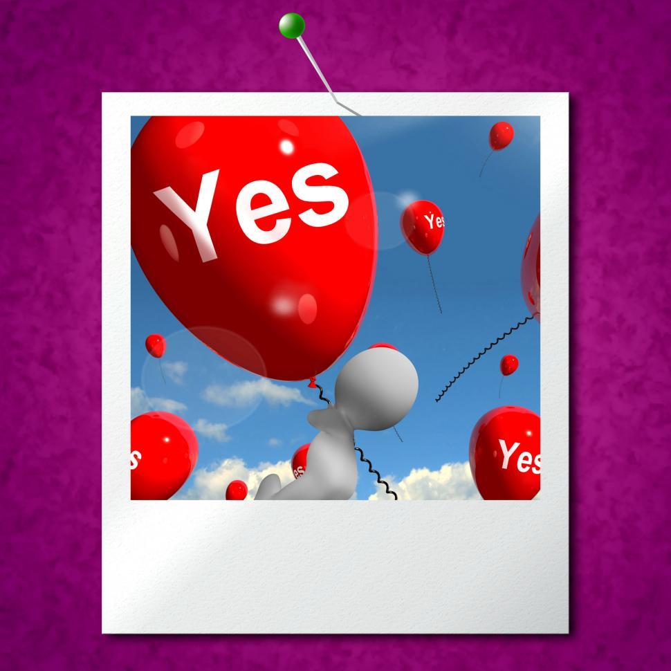 Free Image of Yes Balloons Photo Means Certainty and Affirmative Approval 