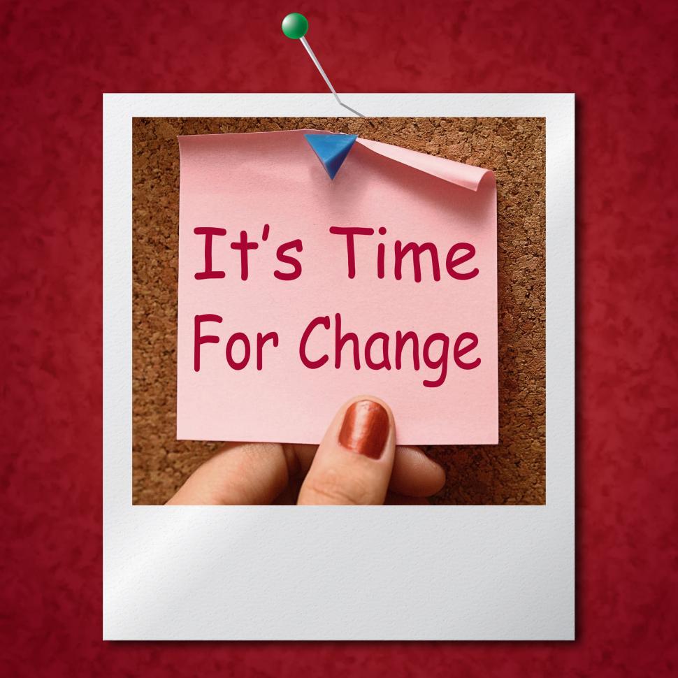 Free Image of Its Time For Change Photo Means Revise Reset Or Transform 