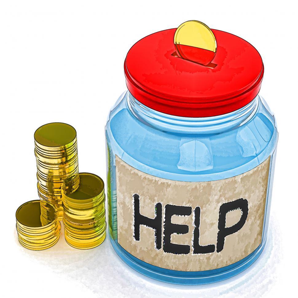 Free Image of Help Jar Means Finance Aid Or Assistance 