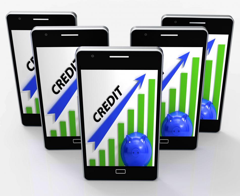 Free Image of Credit Graph Phone Means Financing Lending And Repayments 