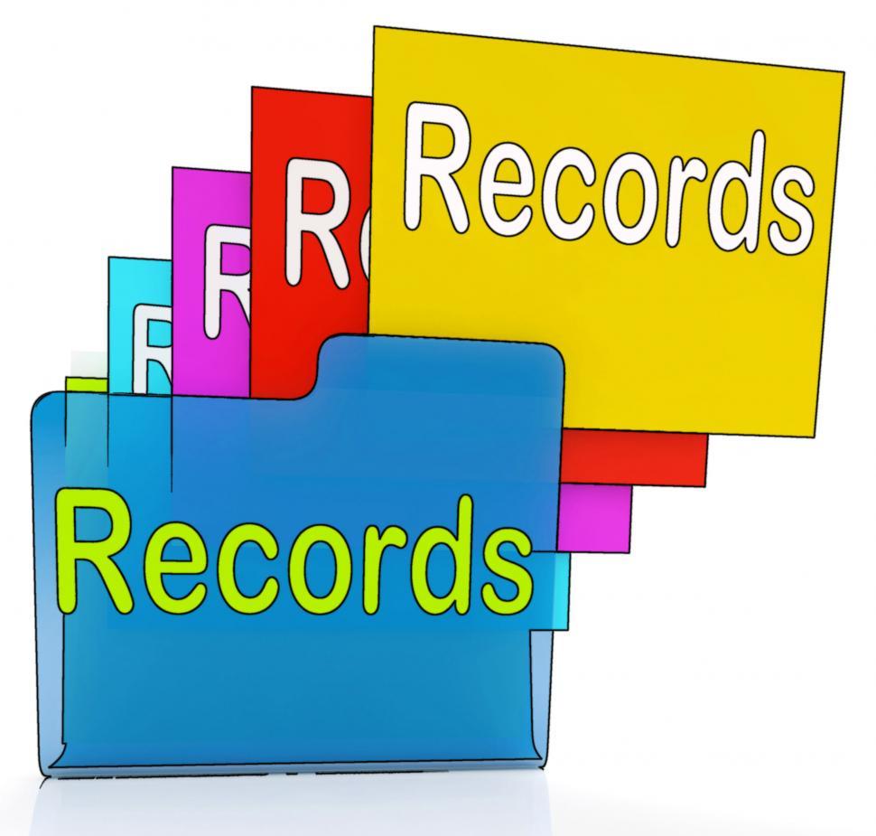 Free Image of Records Folders Shows Files Reports Or Evidence 