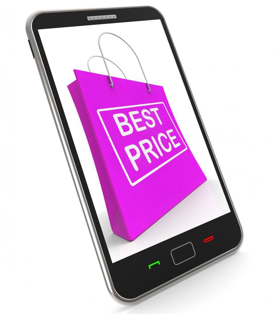 Download Free Stock Photo of Best Price On Shopping Bags Shows Bargains Sale And Save 