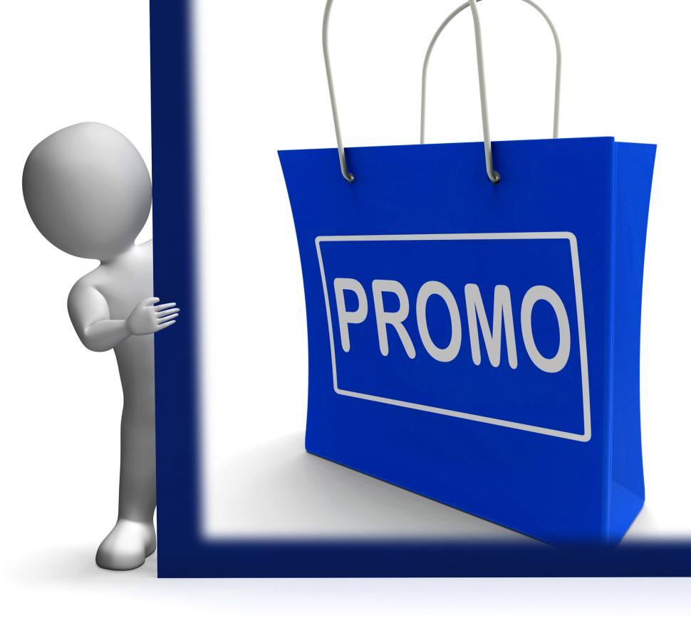 Free Image of Promo Shopping Sign Shows Discount Reduction Or Save 