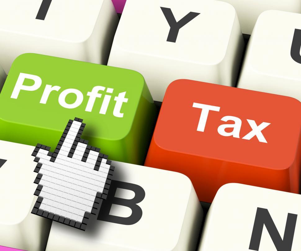 Free Image of Profit Tax Computer Keys Show Paying Company Taxes 