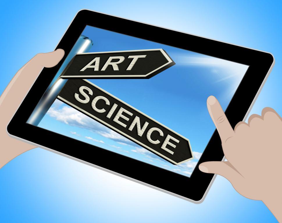 Free Image of Art Science Tablet Shows Creating Or Formulas 
