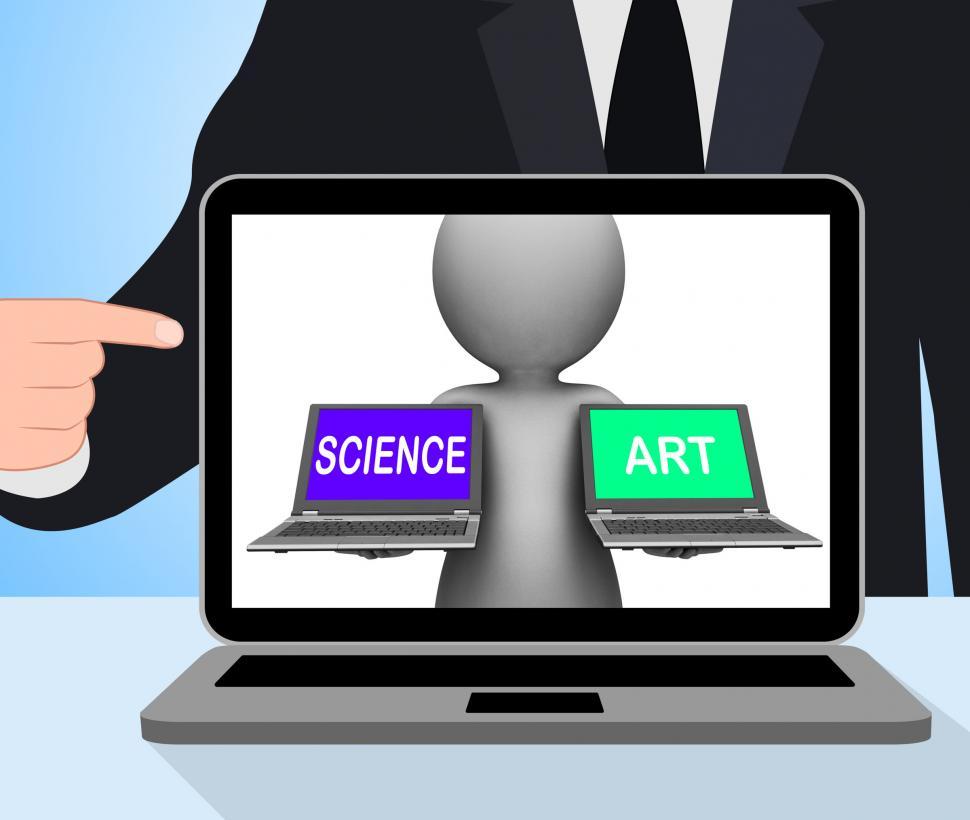 Free Image of Science Art Laptops Displays Scientific Or Artistic 