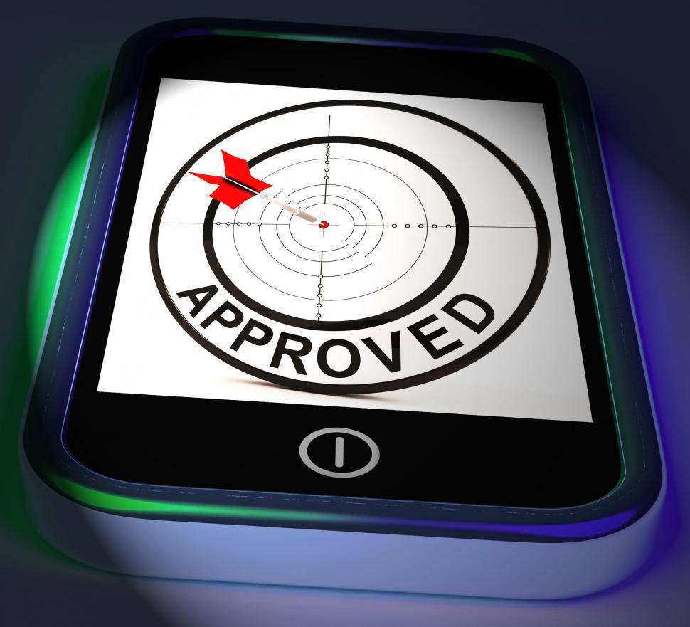 Free Image of Approved Smartphone Displays Accepted Authorised Or Endorsed 