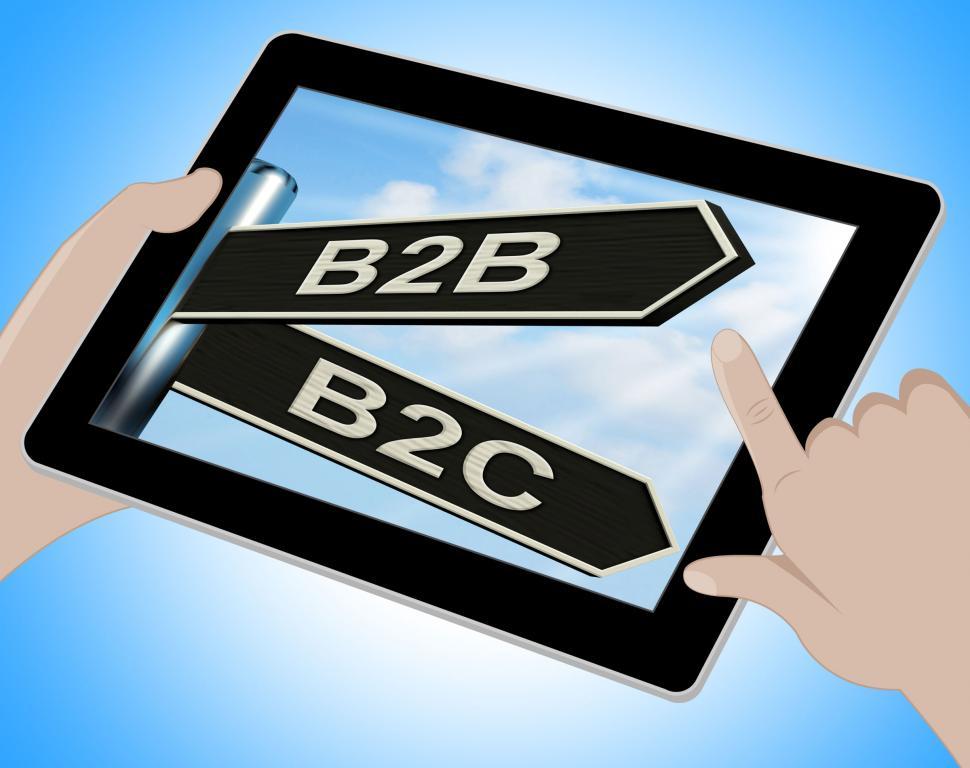 Free Image of B2B B2C Tablet Means Business Partnership And Relationship With  