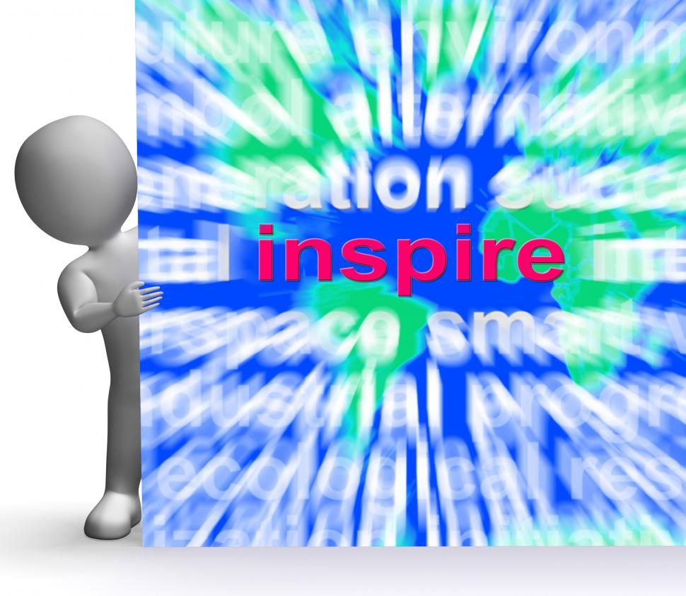 Free Image of Inspiration Word Cloud Sign Shows Motivation And Encouragement 