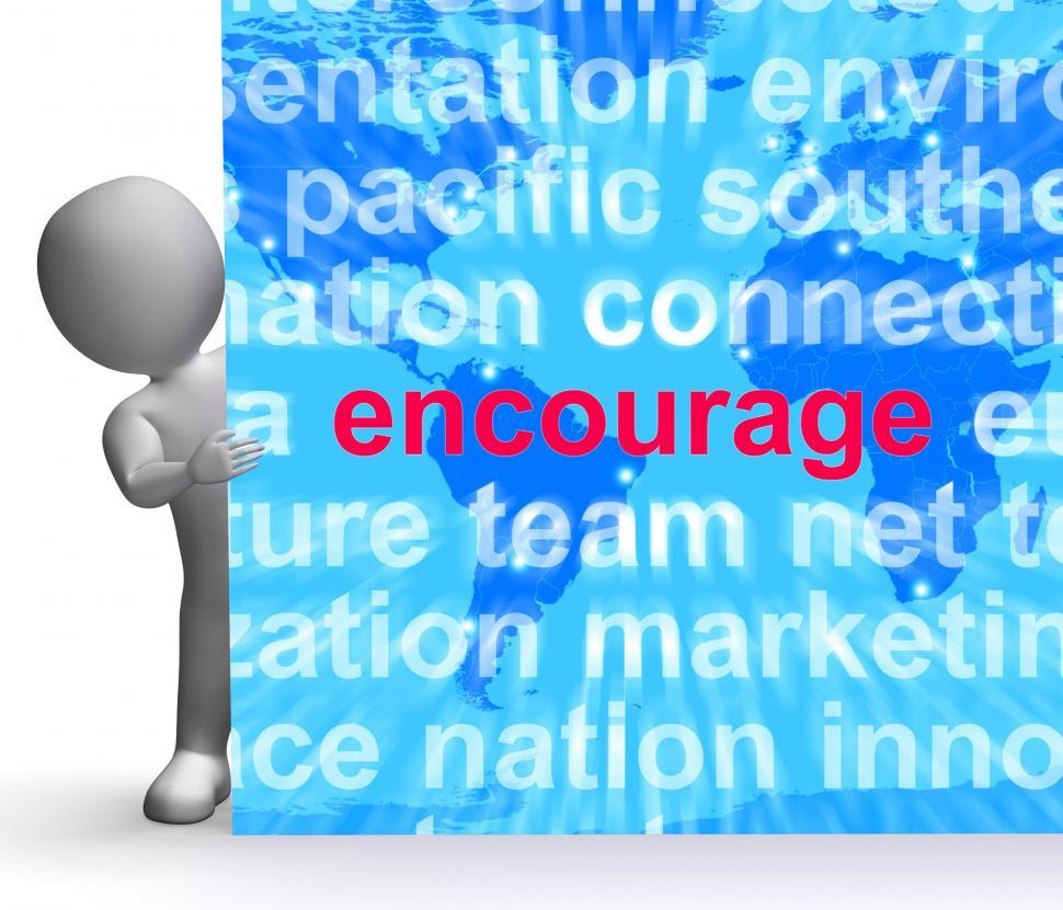 Free Image of Encourage Word Cloud Sign Shows Promote Boost Encouraged 