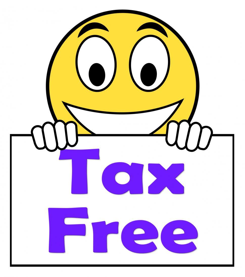 Free Image of Tax Free On Sign Means Not Taxed 