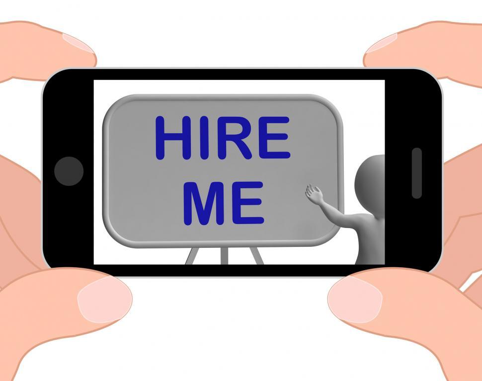 Free Image of Hire Me Phone Means Applying For Job Vacancy 