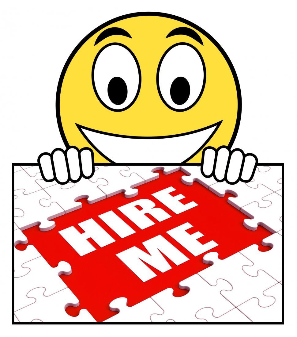 Free Image of Hire Me Sign Means Job Candidate Or Freelancer 