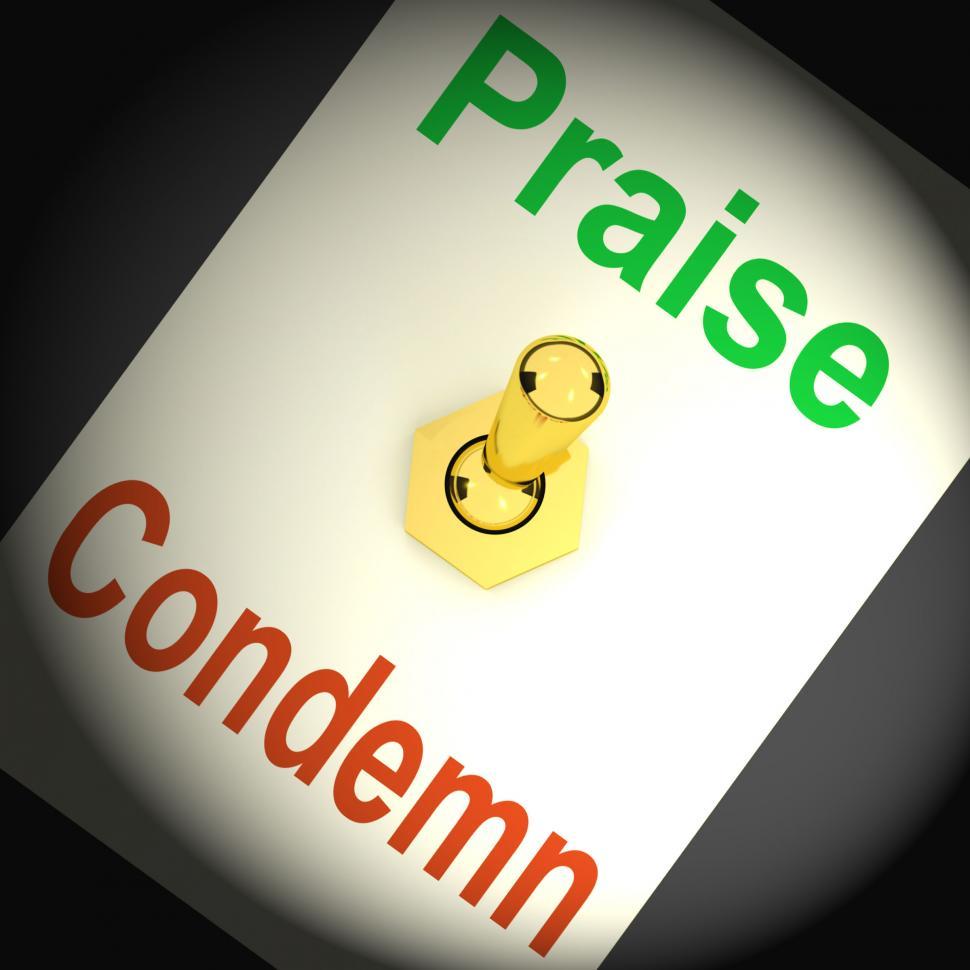 Free Image of Praise Condemn Switch Means Congratulating Or Telling Off 