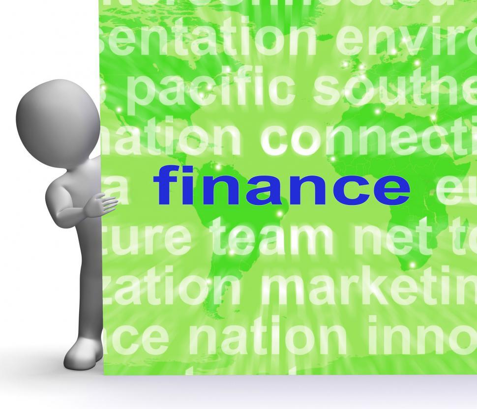 Free Image of Finance Word Cloud Sign Shows Money Investment 