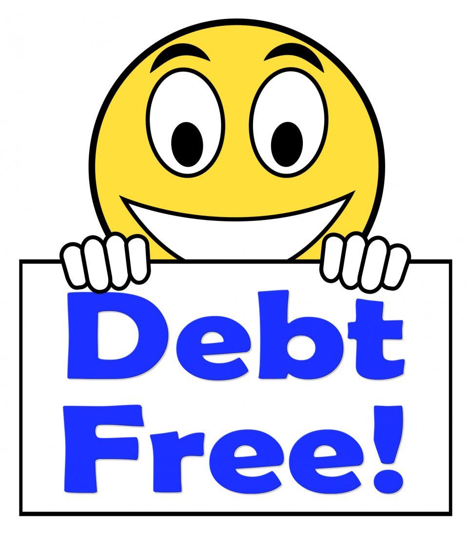 Free Image of Debt Free On Sign Means Free From Financial Burden 