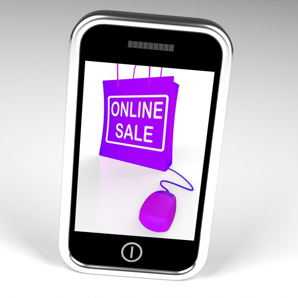 Free Image of Online Sale Bag Displays Internet Sales and Discounts 