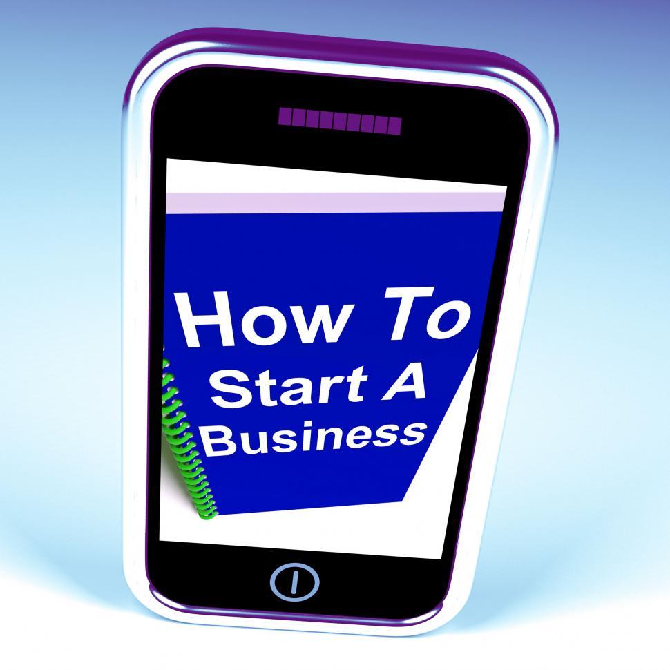 Free Image of How to Start a Business Phone Shows Starting Strategy 