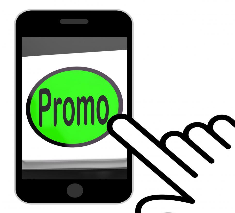 Free Image of Promo Button Displays Discount Reduction Or Save 