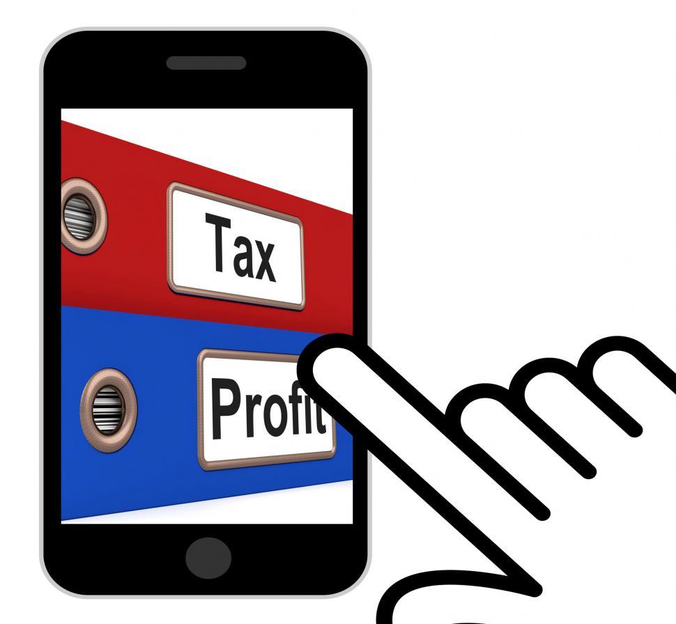Free Image of Tax Profit Folders Displays Paying Income Taxes 
