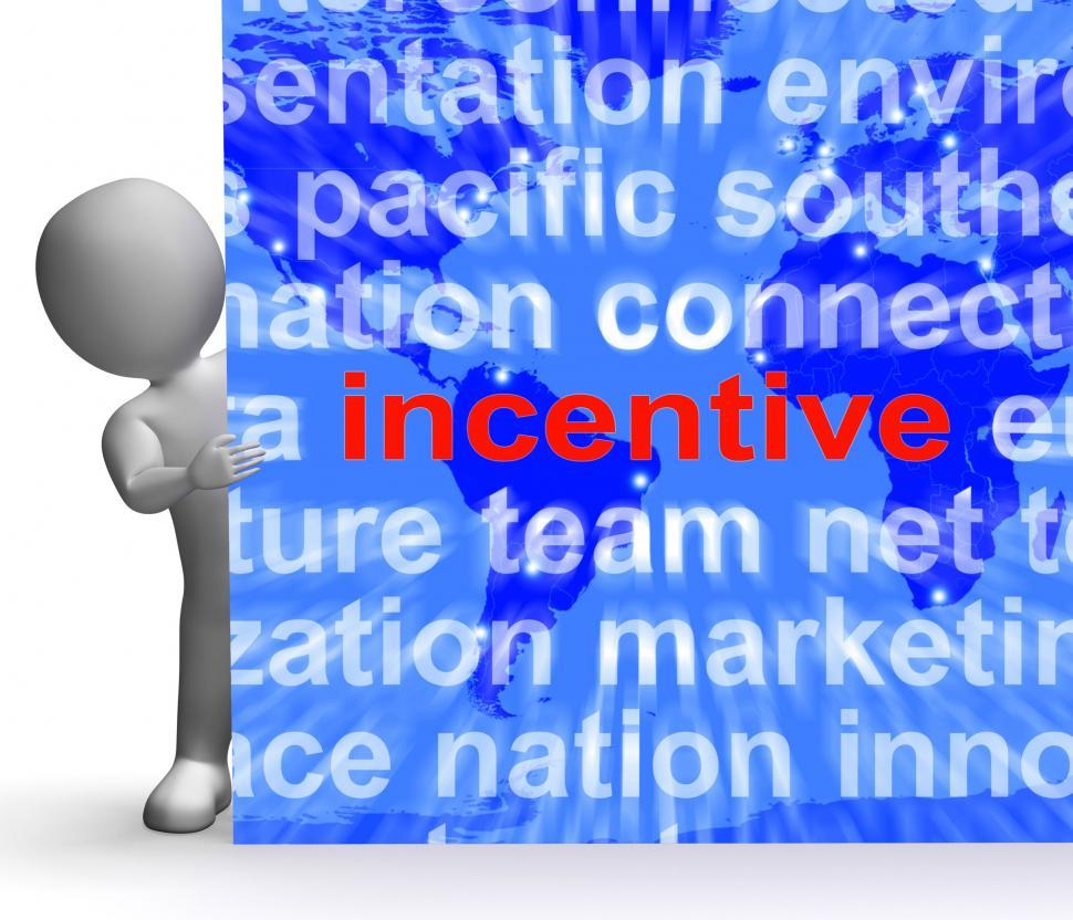 Free Image of Incentive Word Cloud Sign Shows Bonus Inducement Reward 
