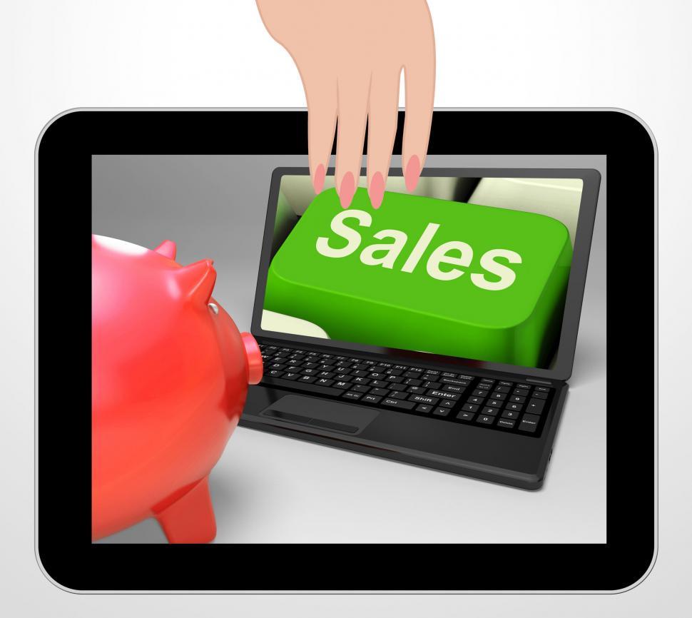 Free Image of Sales Key Displays Web Selling And Financial Forecast 