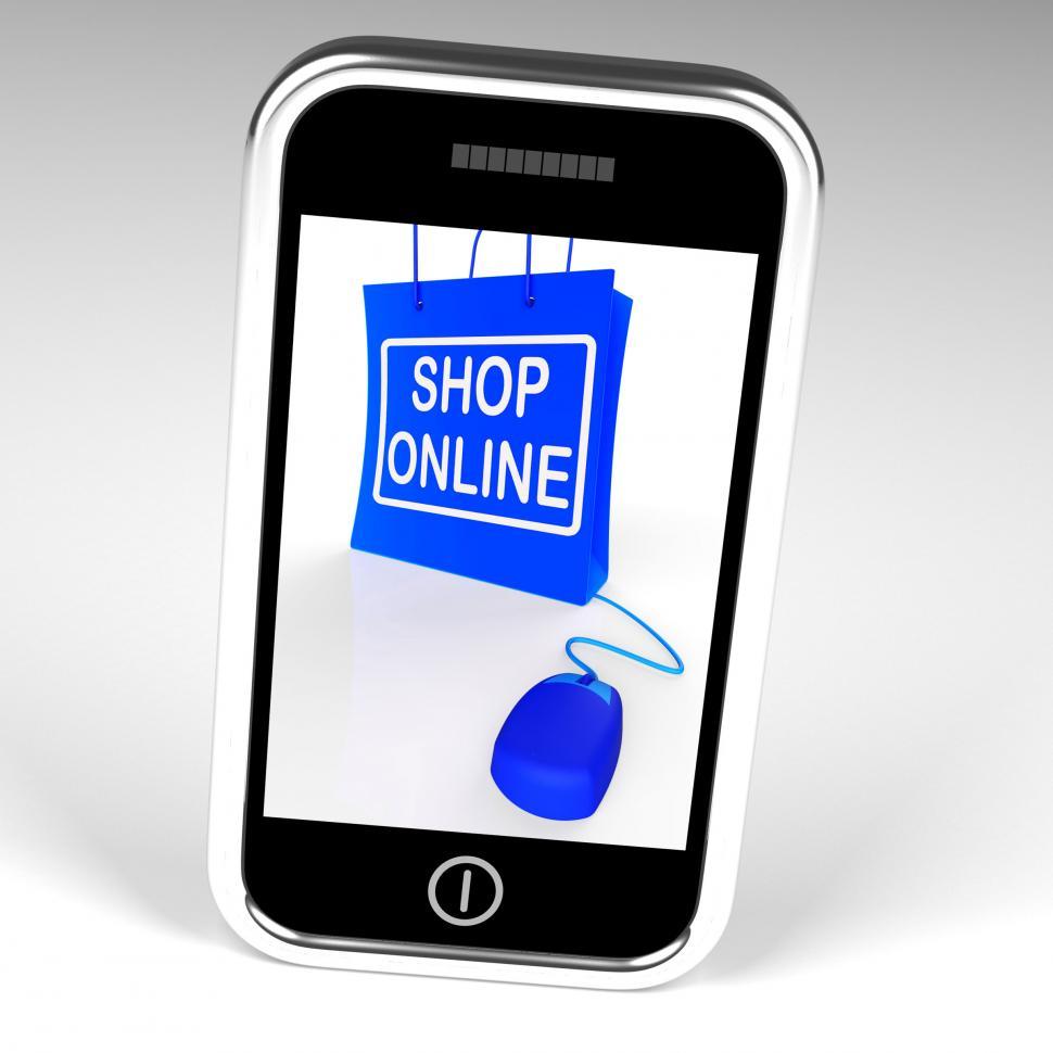 Free Image of Shop Online Bag Displays Internet Shopping and Buying 