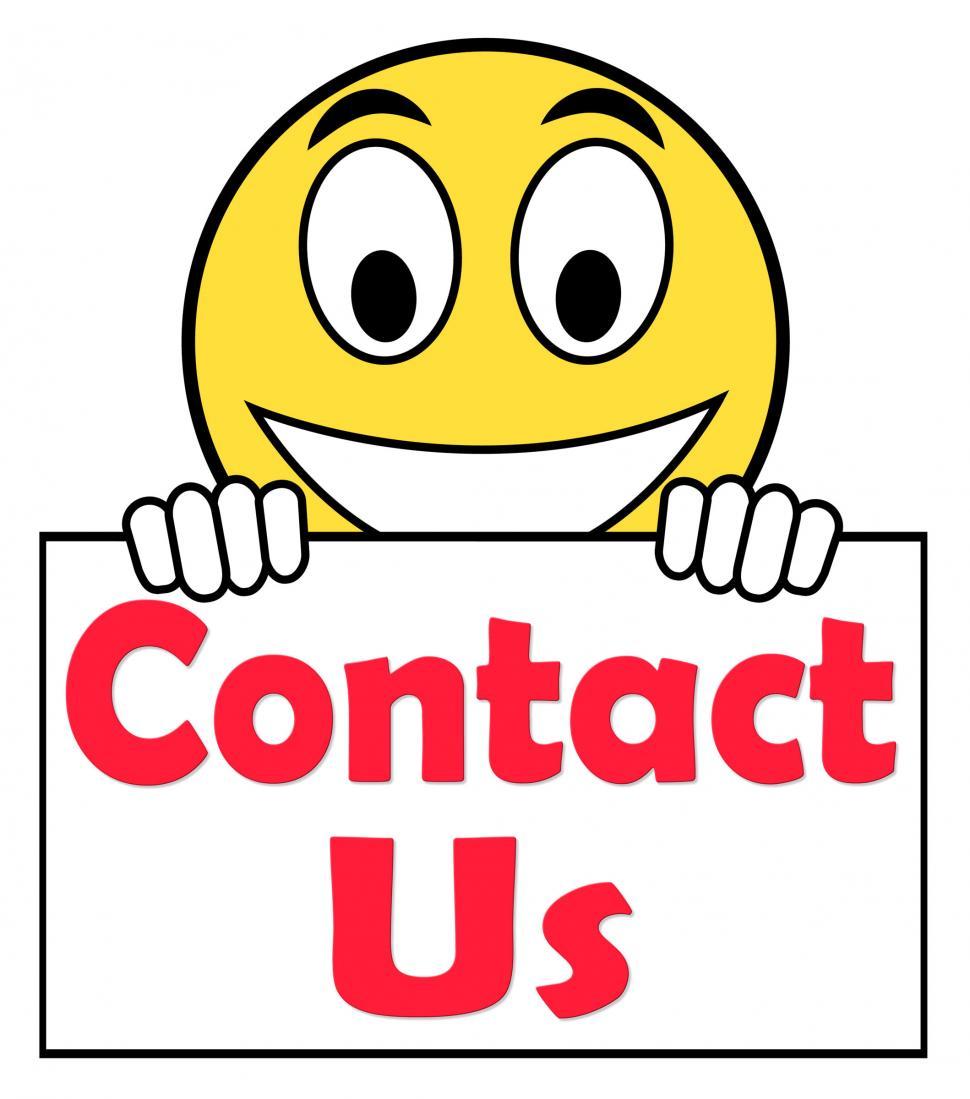 Free Image of Contact Us On Sign Shows Communicate Online 