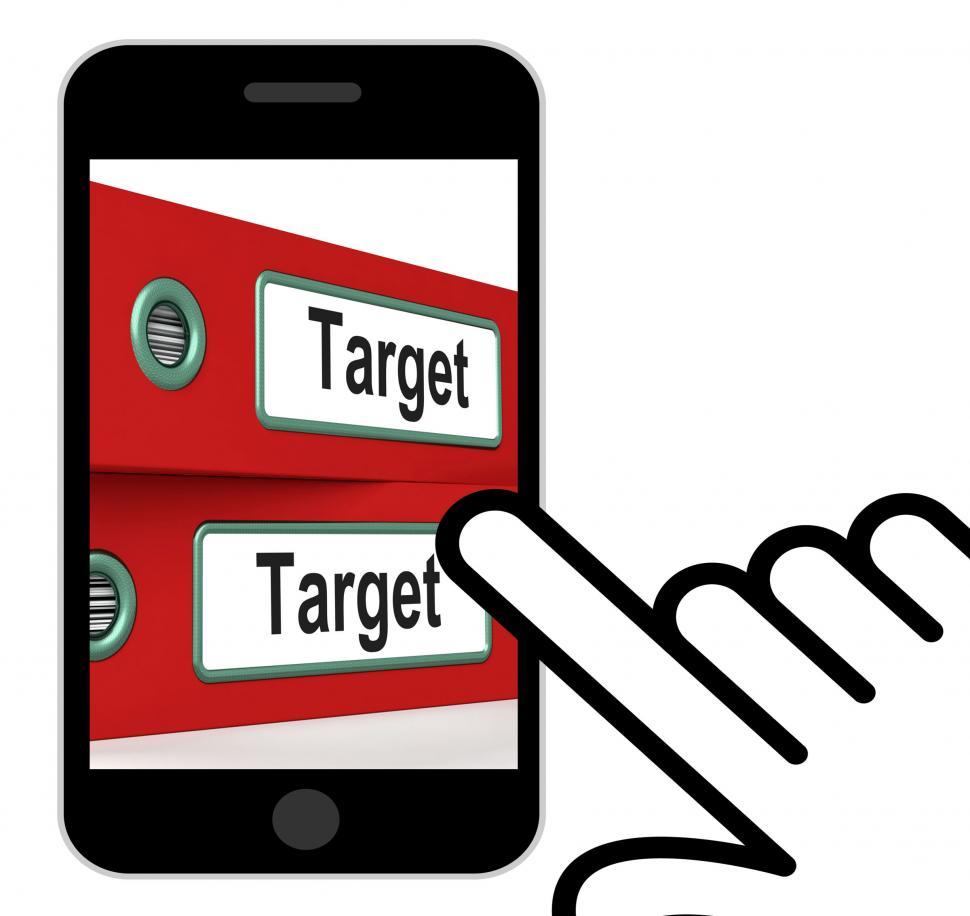 Free Image of Target Folders Displays Business Goals And Objectives 