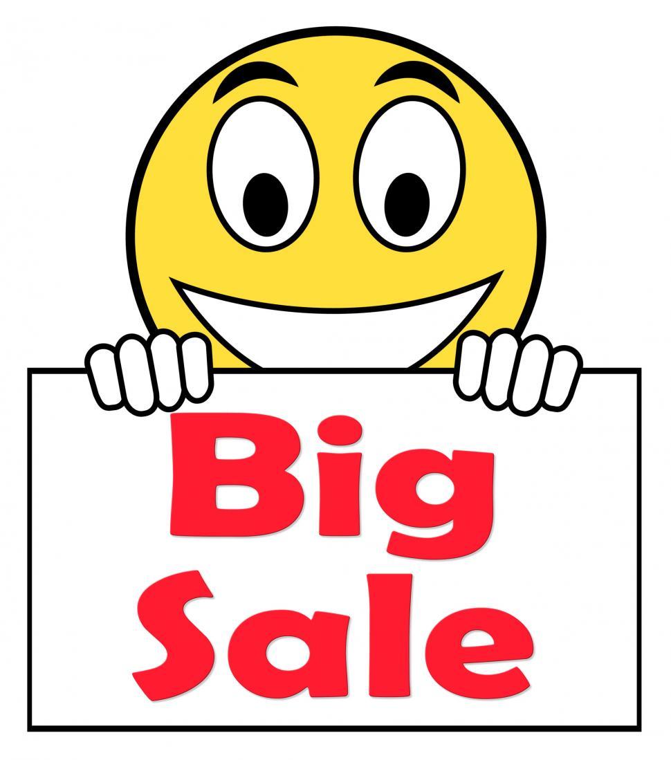 Free Image of Big Sale On Sign Shows Promotional Savings Save Or Discounts 