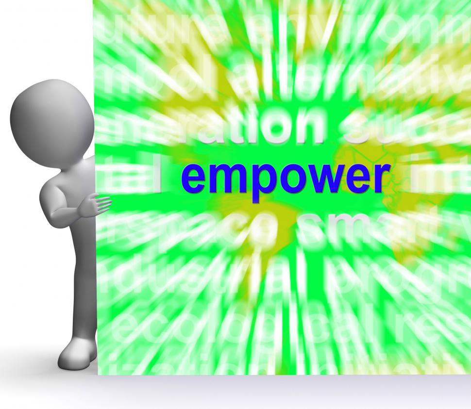 Free Image of Empower Word Cloud Sign Means Encourage Empowerment 