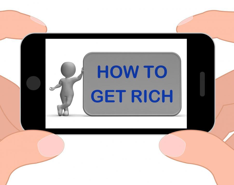 Free Image of How To Get Rich Phone Means Financial Freedom 