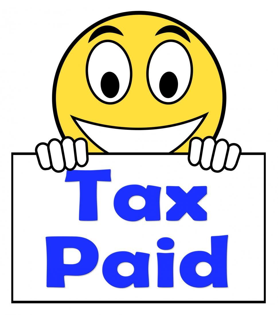 Free Image of Tax Paid On Sign Shows Duty Or Excise Payment 