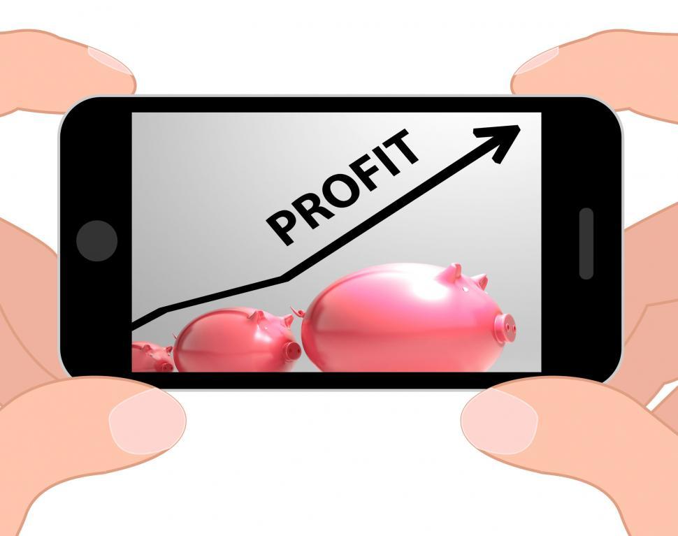 Free Image of Profit Arrow Displays Sales And Earnings Projection 