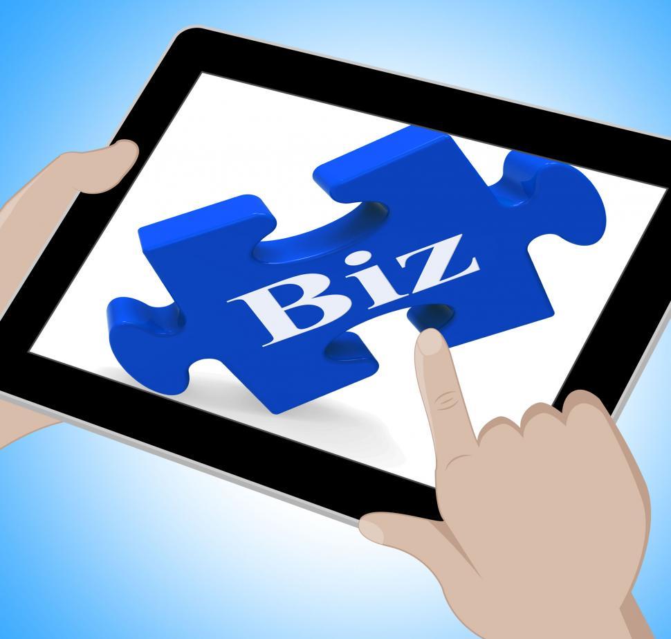 Free Image of Biz Tablet Shows Internet Business Or Shop 