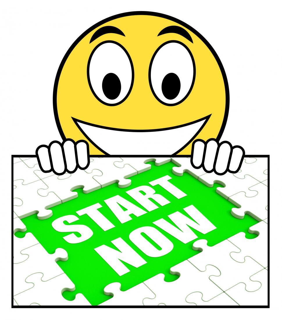 Free Image of Start Now Sign Means Begin Immediately Or Don t Wait 